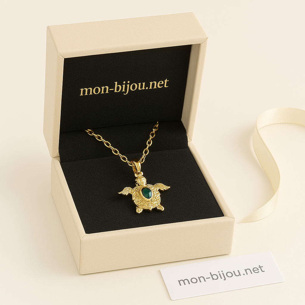 Collier Pendentif Tortue en Acier Inoxydable