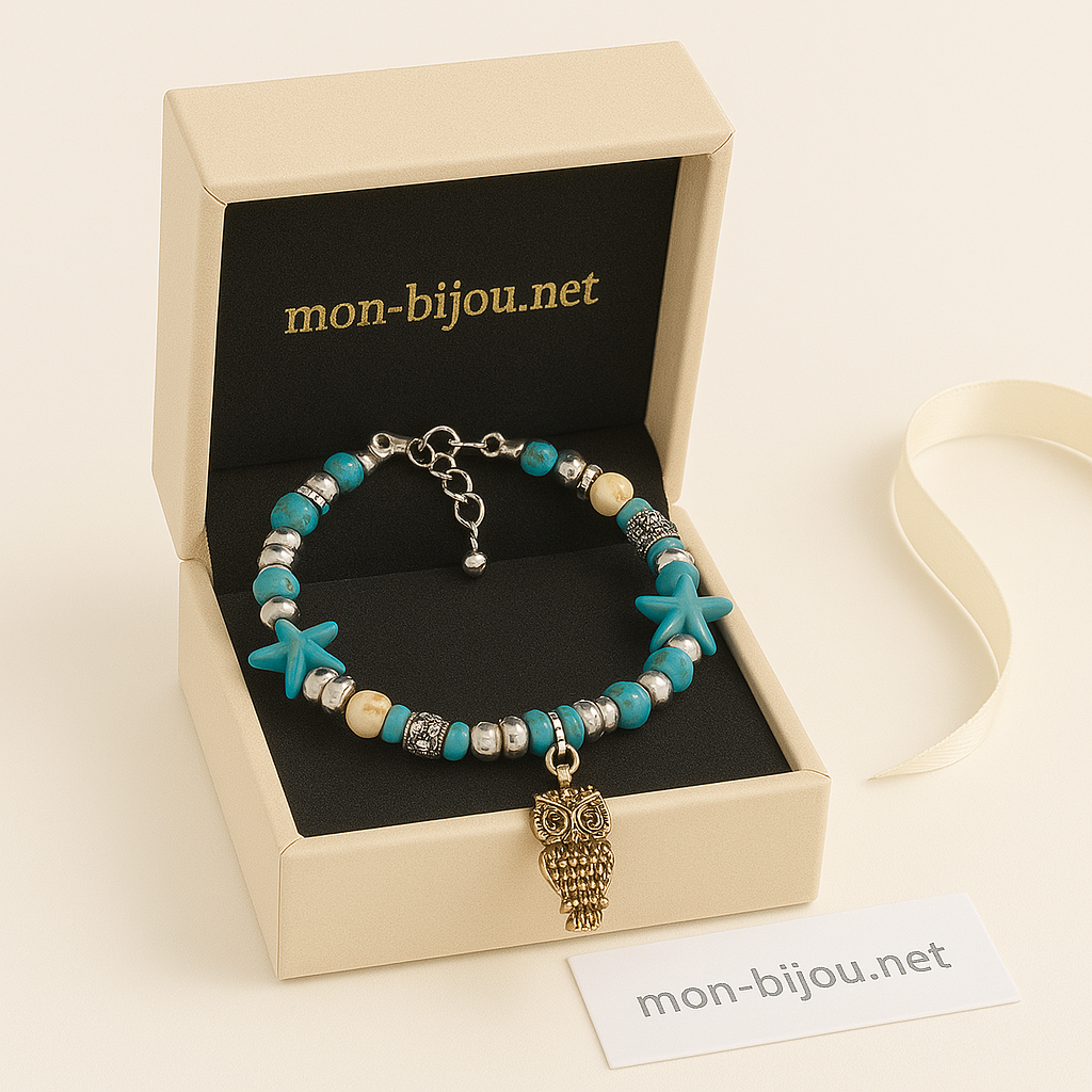 Bracelet Perles & Étoiles de Mer