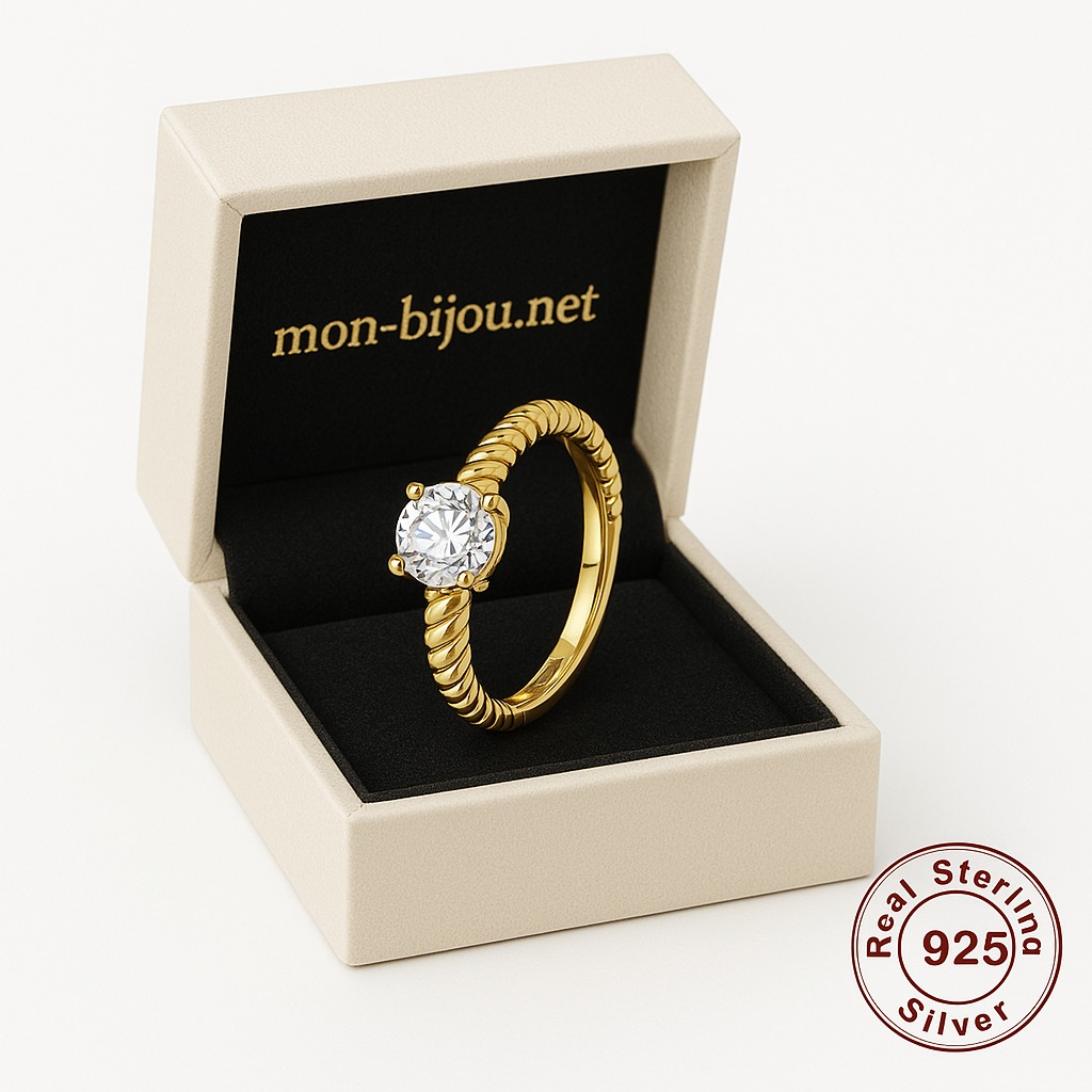 Piercing Créole Torsadée avec Zircon
