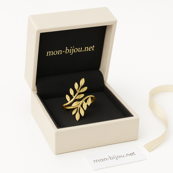 Bague Feuillage Dorée Femme