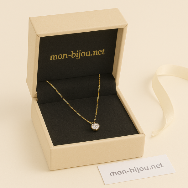 Collier Rond Strass – Style Coréen